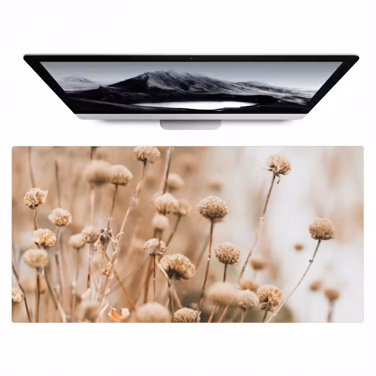 Bureau onderlegger - droogbloemen-beige-bloemen-natuur — 1