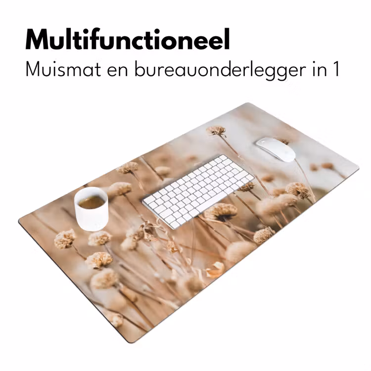 Bureau onderlegger - droogbloemen-beige-bloemen-natuur — 7