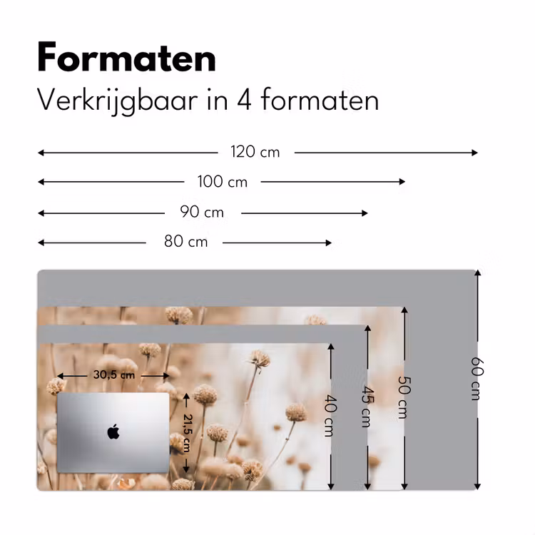 Bureau onderlegger - droogbloemen-beige-bloemen-natuur — 8