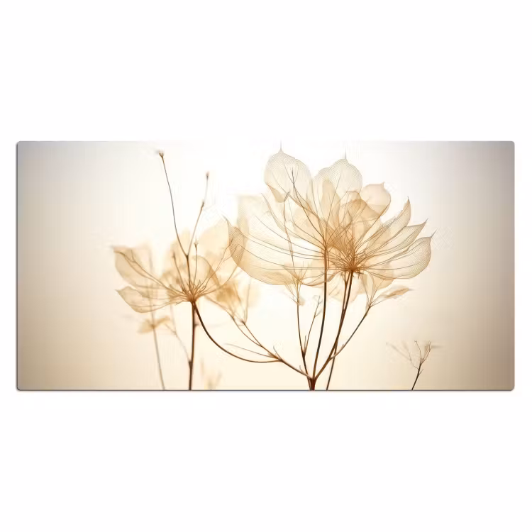 Bureau onderlegger - droogbloemen-beige-planten-wit — 2