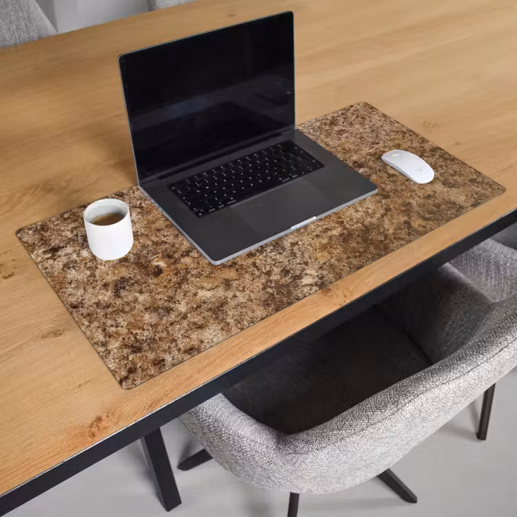 Bureau onderlegger - graniet-design-structuur-steen-bruin — 2