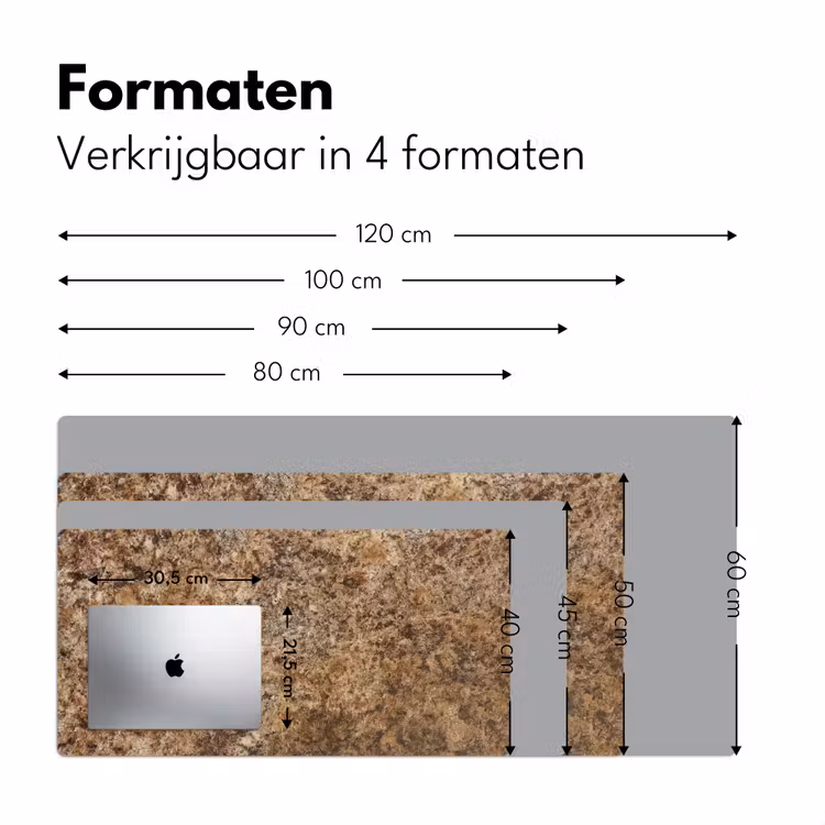Bureau onderlegger - graniet-design-structuur-steen-bruin — 7