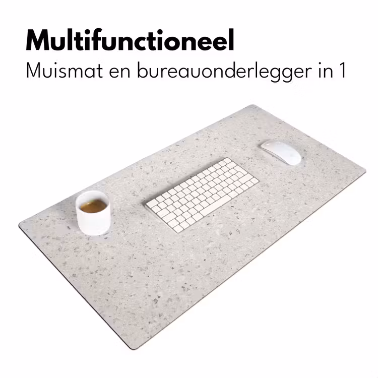Bureau onderlegger - graniet-grijs-patroon-design-wit — 6