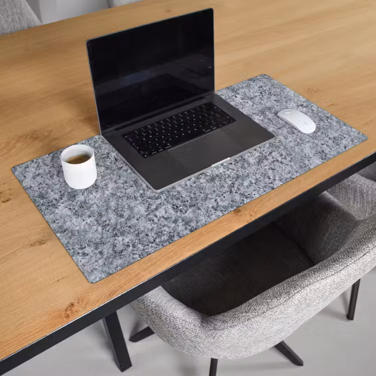 Bureau onderlegger - graniet-steen-patroon-design-grijs — 2