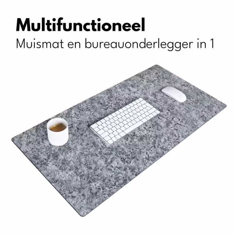 Bureau onderlegger - graniet-steen-patroon-design-grijs — 6
