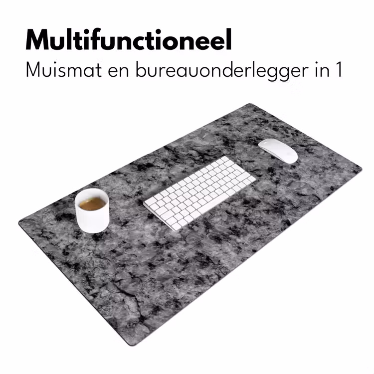 Bureau onderlegger - graniet-steen-zwart-wit — 6