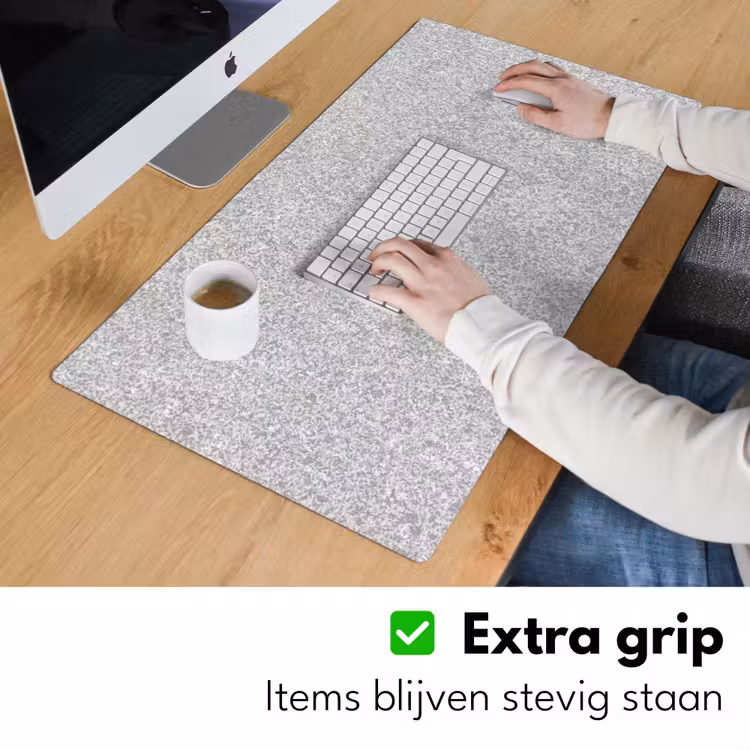 Bureau onderlegger - graniet-structuur-grijs-design — 5