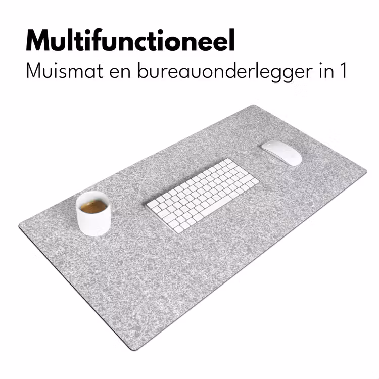 Bureau onderlegger - graniet-structuur-grijs-design — 6