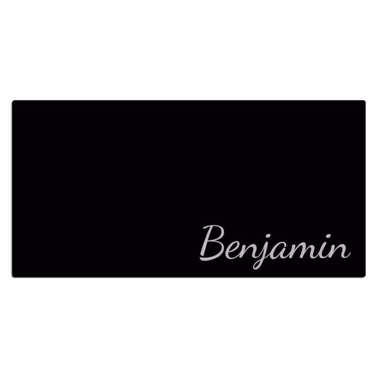Bureau onderlegger - Naam met zwarte achtergrond — 1