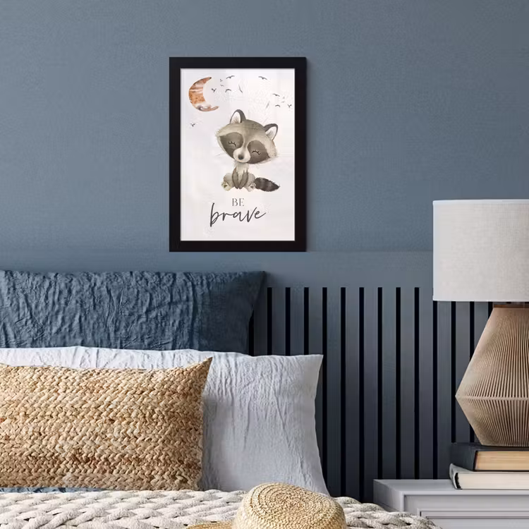 Poster met lijst - Waterverf - Be brave - Quotes - Kinderen - Jongens - Meisjes — 3