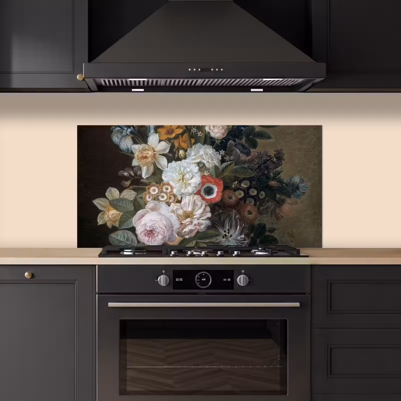 Spatscherm keuken - Stilleven met bloemen - Schilderij van Eelke Jelles Eelkema — 1