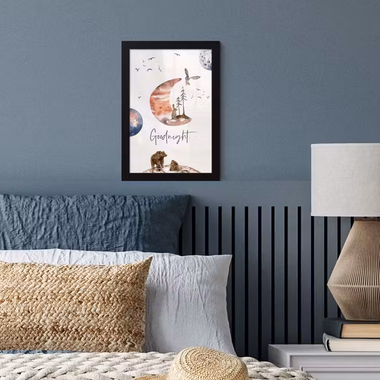 Poster met lijst - Quotes - Goodnight - Spreuken - Kinderen - Jongens - Meisjes - Kind — 3