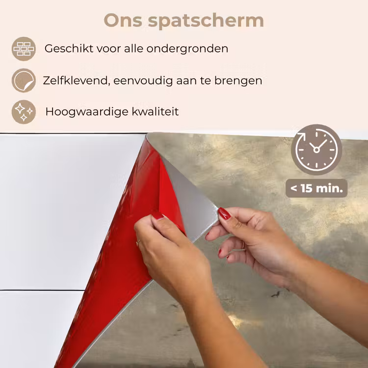 Spatscherm keuken - Het moeras - Schilderij van Anton Mauve — 4