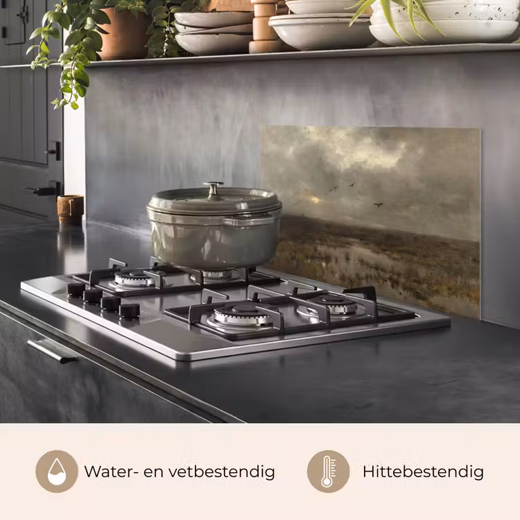 Spatscherm keuken - Het moeras - Schilderij van Anton Mauve — 7