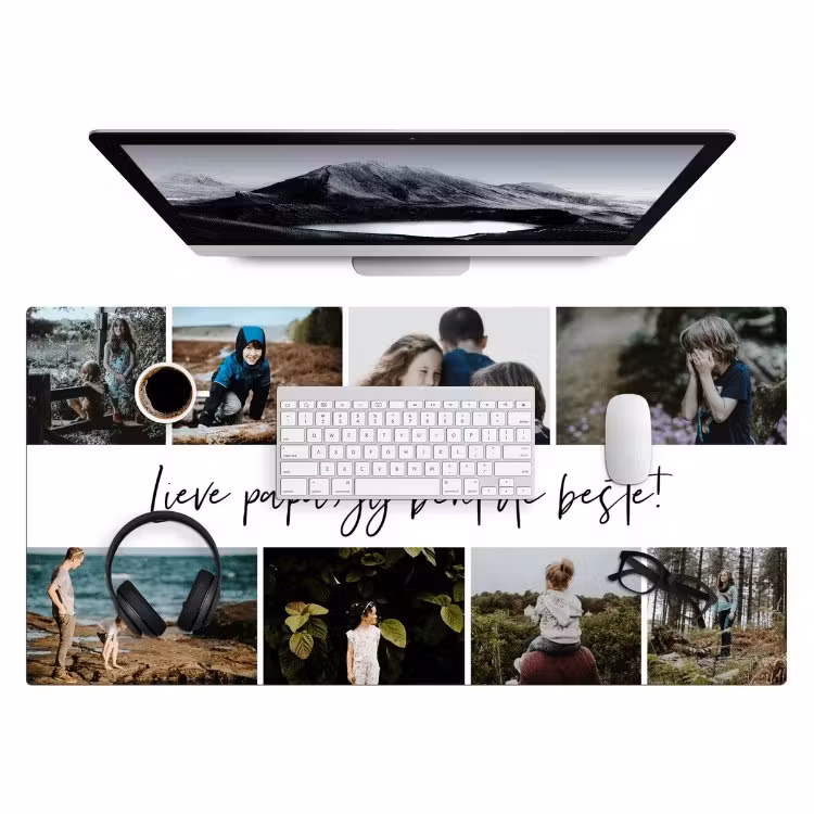 Bureau onderlegger - Collage met tekst — 2
