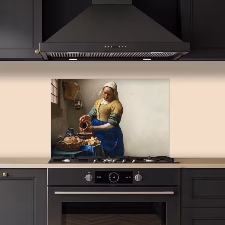 Spatscherm keuken - Het melkmeisje - Kunst - Oude meesters - Vermeer — 2