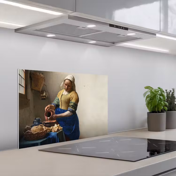 Spatscherm keuken - Het melkmeisje - Kunst - Oude meesters - Vermeer — 5