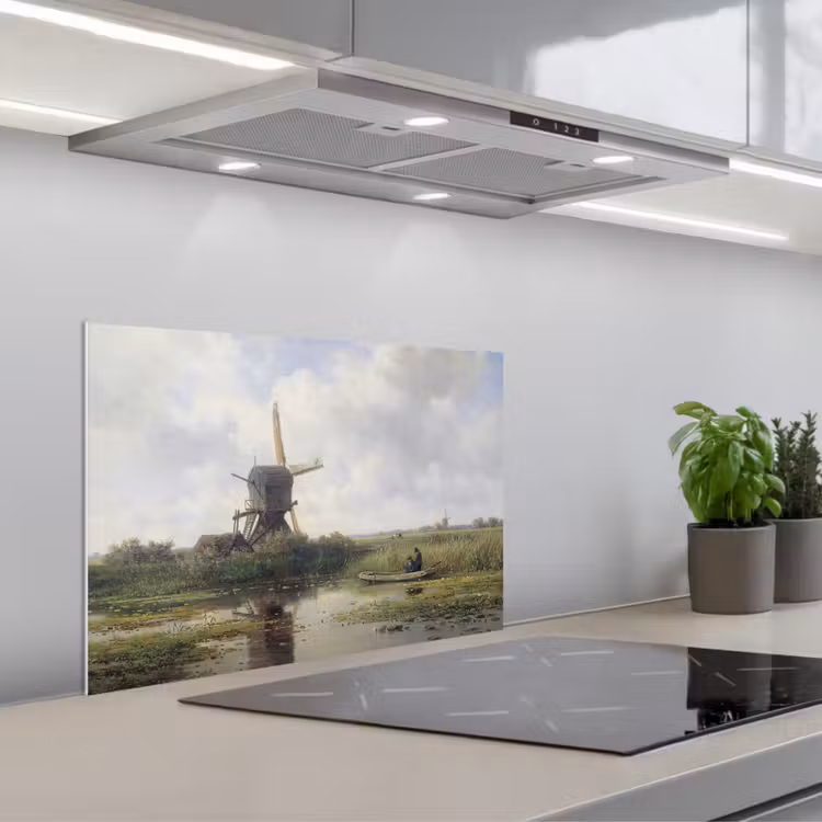 Spatscherm keuken - Molen - Willem Roelofs - Oude meesters - Kunst — 5