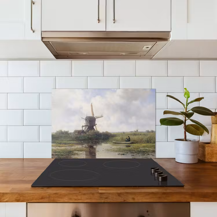 Spatscherm keuken - Molen - Willem Roelofs - Oude meesters - Kunst — 6