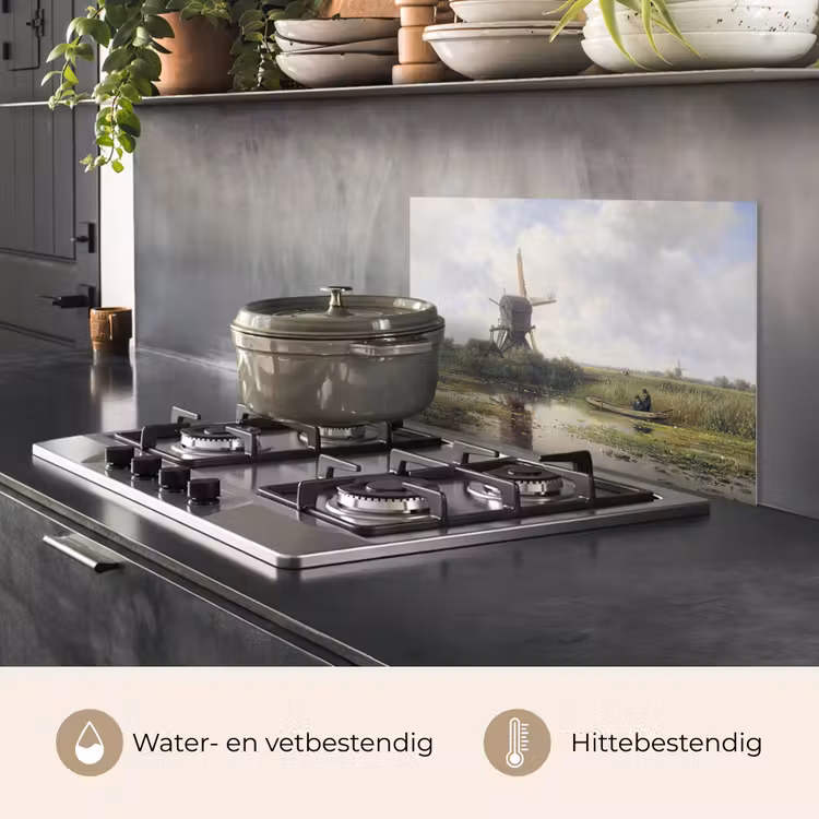 Spatscherm keuken - Molen - Willem Roelofs - Oude meesters - Kunst — 7