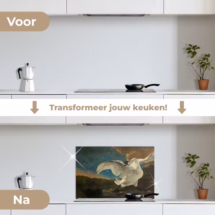 Spatscherm keuken - Zwaan - Oude meesters - Jan Asselijn — 3