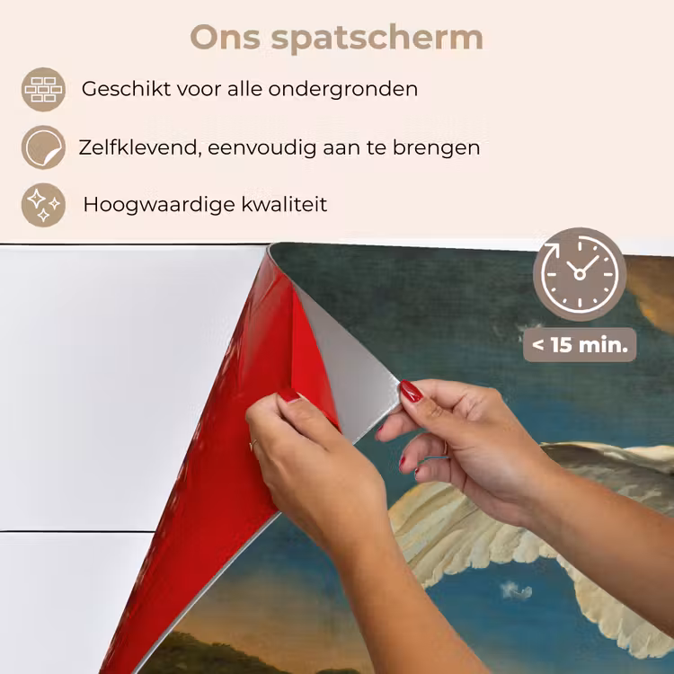 Spatscherm keuken - Zwaan - Oude meesters - Jan Asselijn — 4