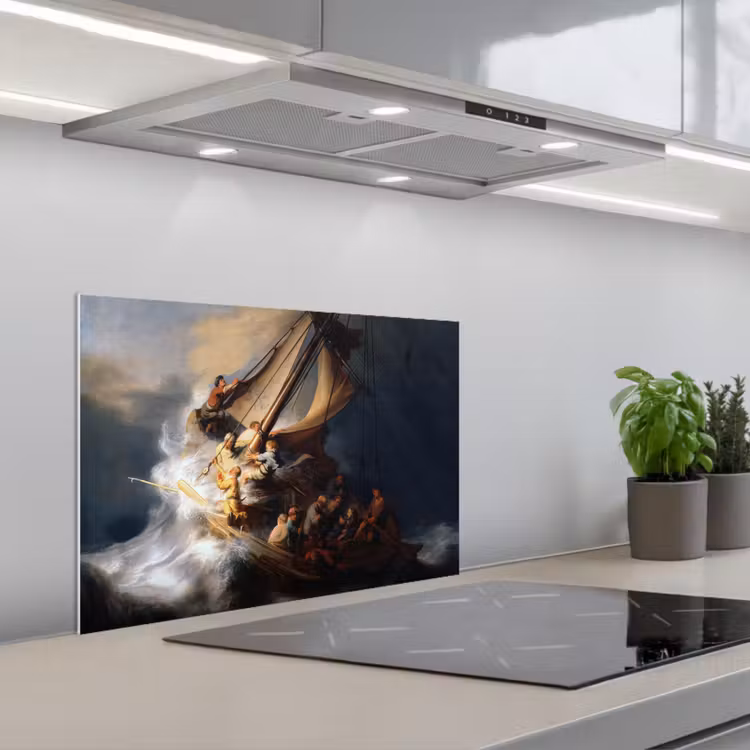 Spatscherm keuken - De storm op het meer van Galilea - Rembrandt van Rijn — 5