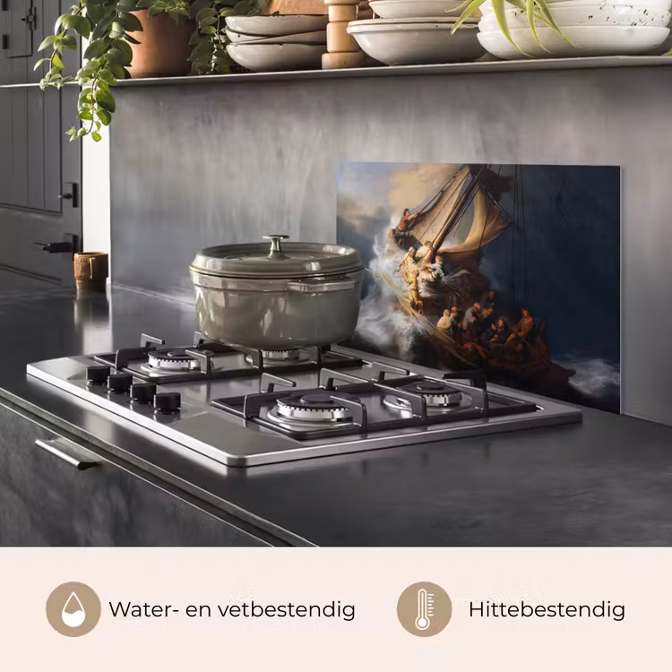 Spatscherm keuken - De storm op het meer van Galilea - Rembrandt van Rijn — 7