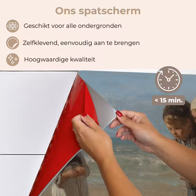 Spatscherm keuken - Kinderen der zee - Schilderij van Jozef Israëls — 4