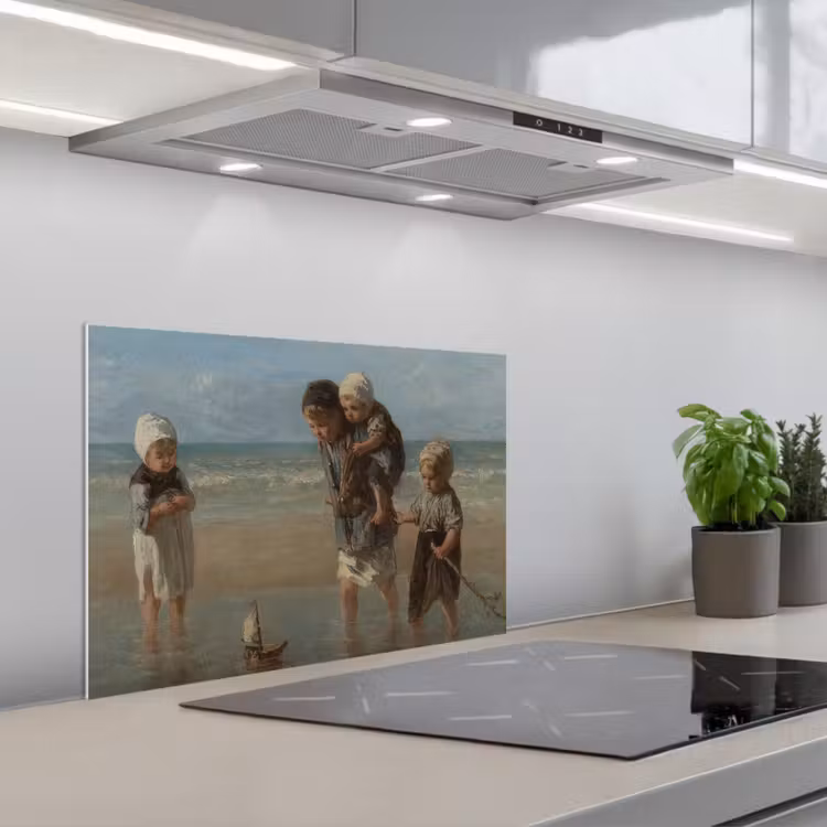 Spatscherm keuken - Kinderen der zee - Schilderij van Jozef Israëls — 5