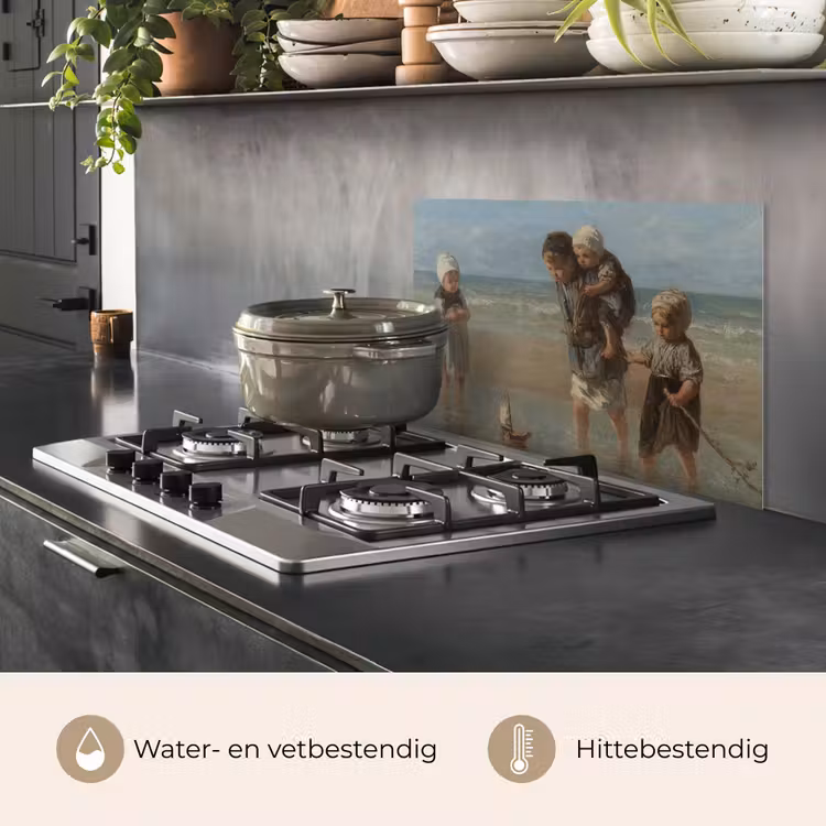 Spatscherm keuken - Kinderen der zee - Schilderij van Jozef Israëls — 7