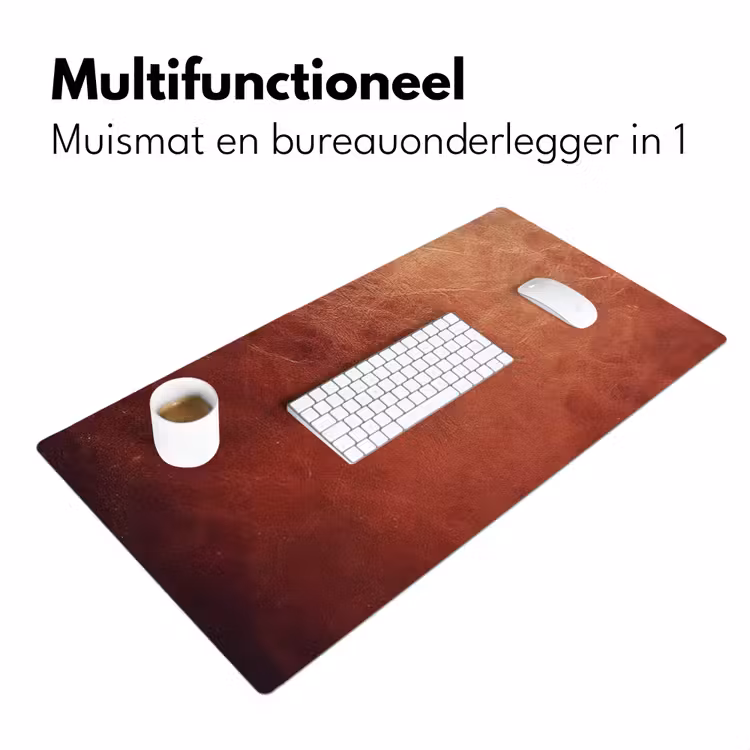 Bureau onderlegger - leer-lederlook-bruin-licht — 6