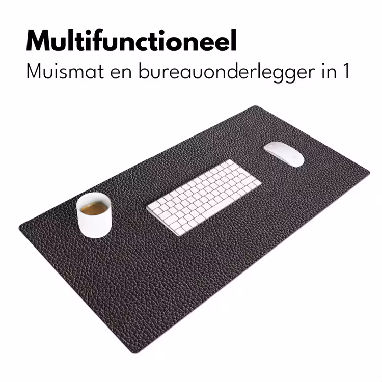 Bureau onderlegger - leer-lederlook-zwart-licht — 6