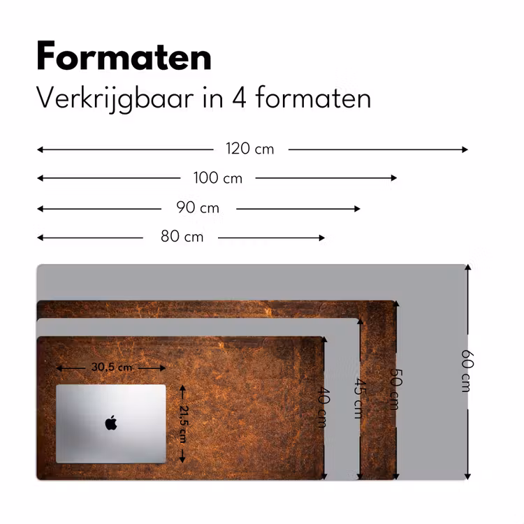 Bureau onderlegger - leer-structuur-bruin-oranje — 7