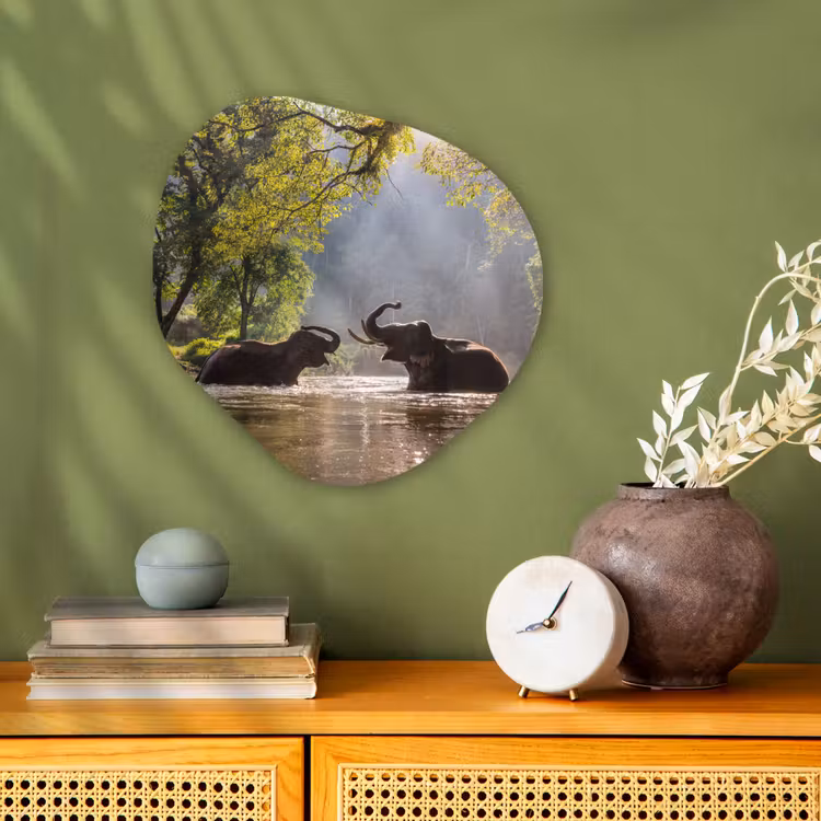 Organische Formen – Aluminium – Olifant - Water - Dieren - Bomen - Zon — 2
