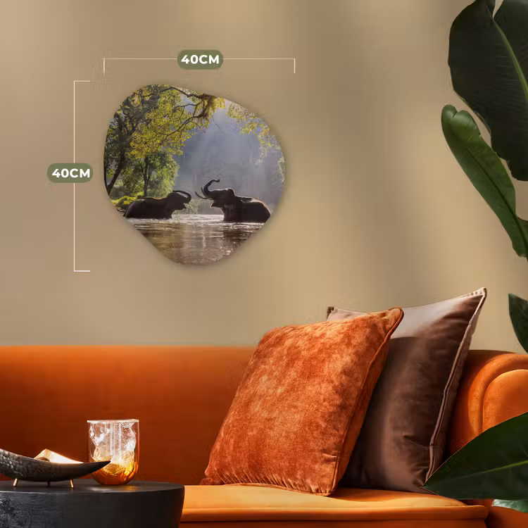 Organische Formen – Aluminium – Olifant - Water - Dieren - Bomen - Zon — 4