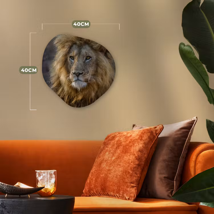 Organische Formen – Aluminium – Leeuw - Portret - Wild — 4
