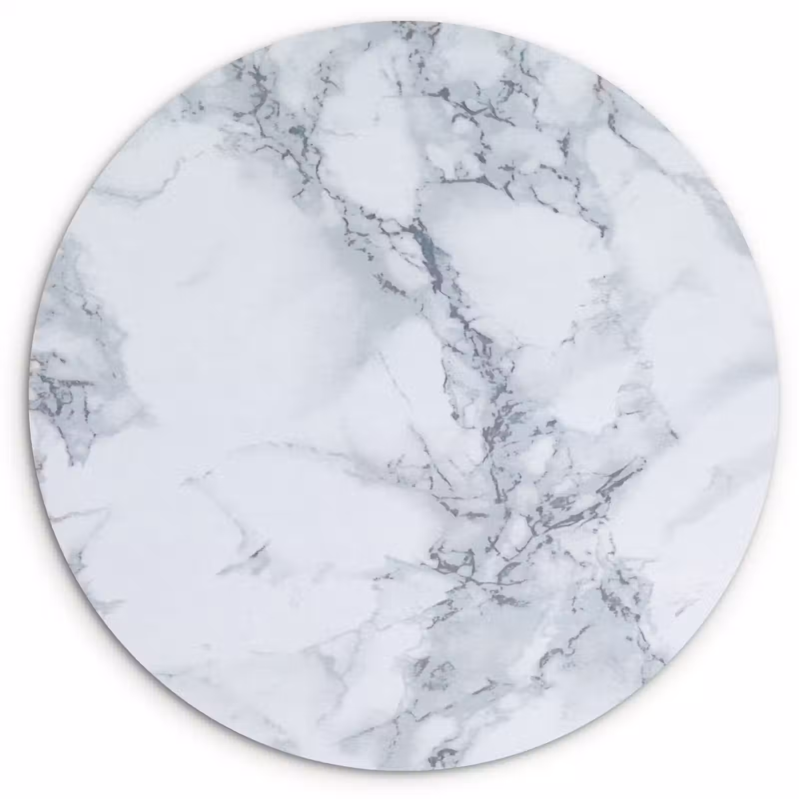 Muurcirkel - Marmer - Patroon - Gijs - Wit - Marmerlook - Luxe — 1