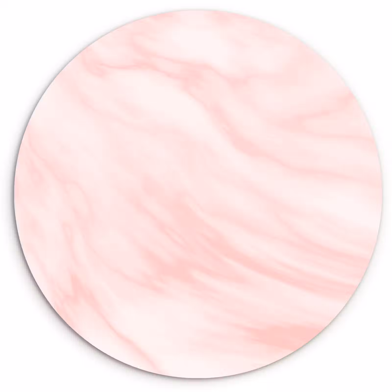 Muurcirkel - Marmer - Roze - Wit - Luxe - Marmerlook — 1