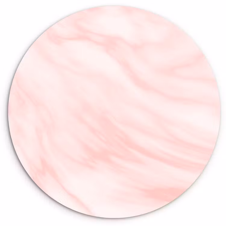 Muurcirkel - Marmer - Roze - Wit - Luxe - Marmerlook — 1