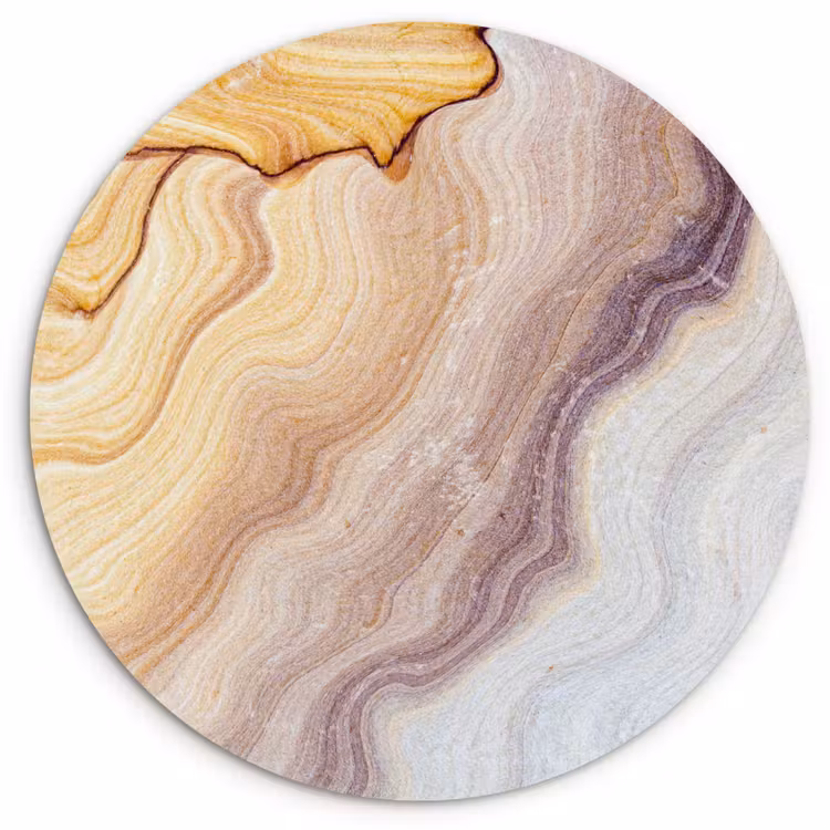 Muurcirkel - Marmer - Textuur - Zandsteen - Goud - Marmerlook — 1