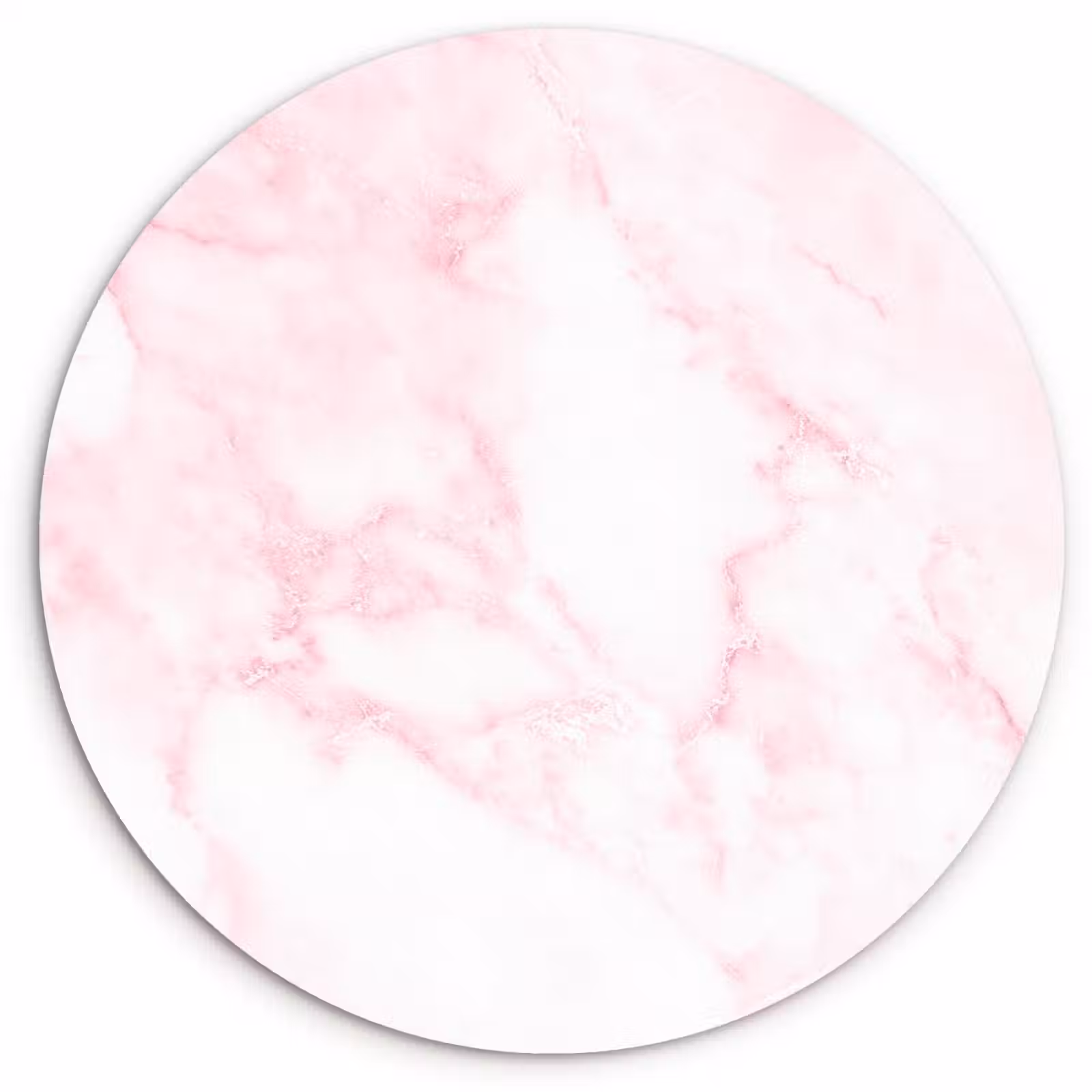 Muurcirkel - Marmer - Wit - Roze - Chic - Marmerlook — 1