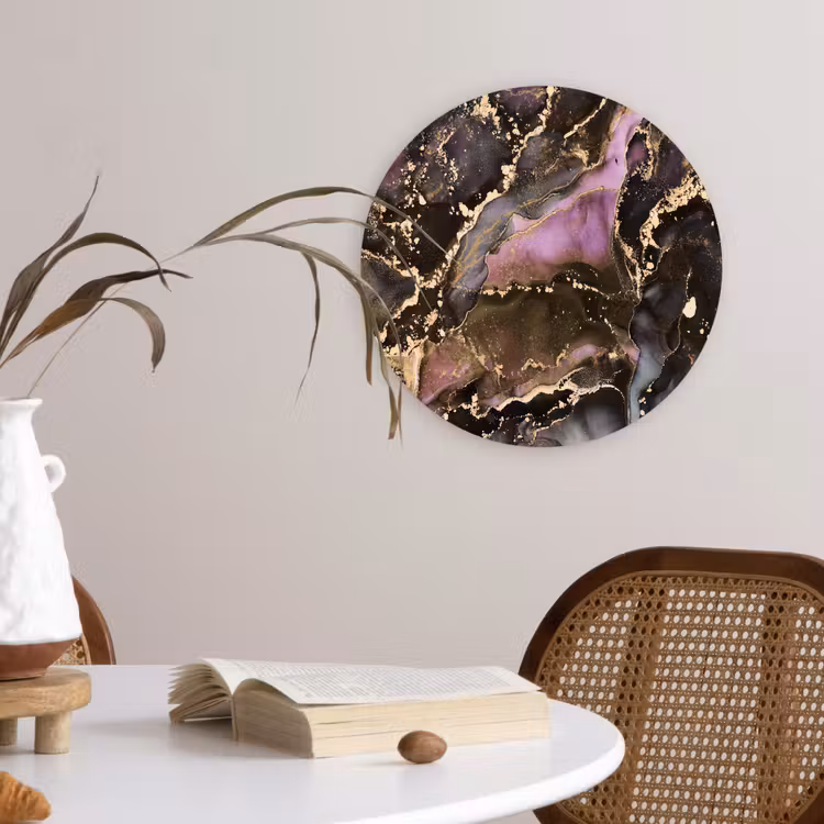 Muurcirkel - Marmer - Gold - Steen - Abstract — 4