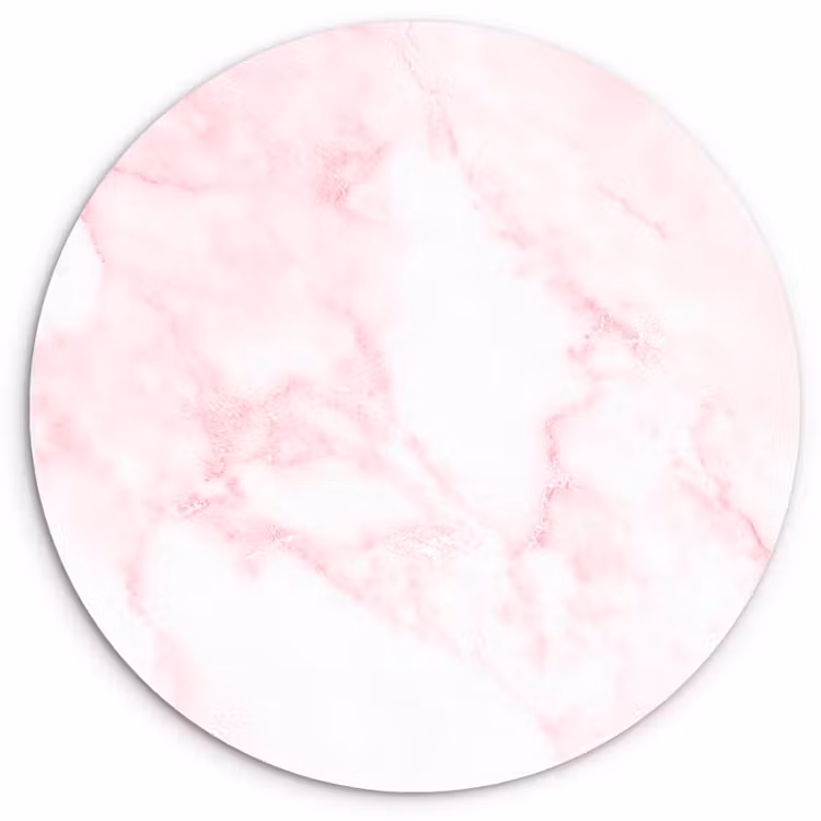 Muurcirkel - Marmer - Wit - Roze - Chic - Marmerlook — 1