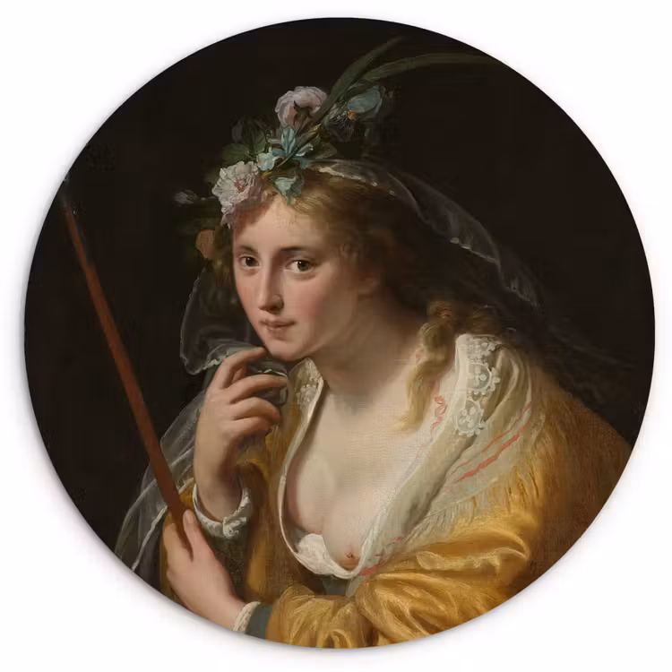Muurcirkel - Een herderin - Schilderij van Paulus Moreelse — 1
