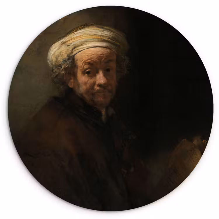 Muurcirkel - Zelfportret als de apostel Paulus - Schilderij van Rembrandt van Rijn — 1