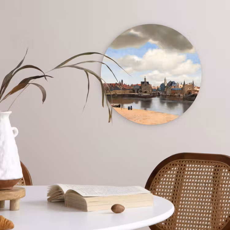 Muurcirkel - Gezicht op Delft - Schilderij van Johannes Vermeer — 4