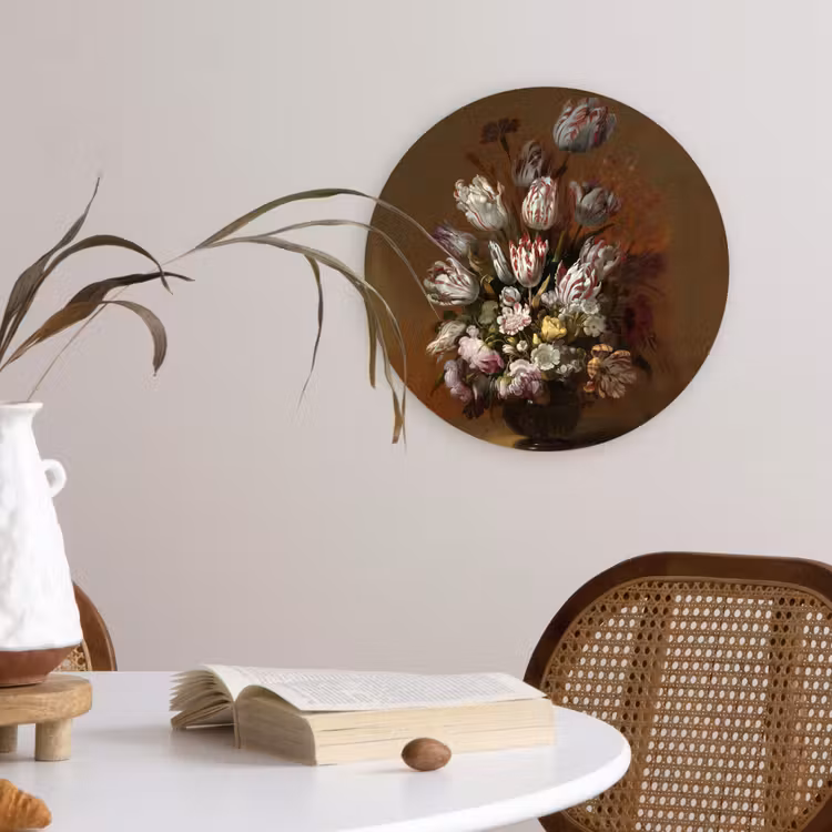 Muurcirkel - Kunst - Bloemen - Stilleven - Oude meesters - Vintage — 4