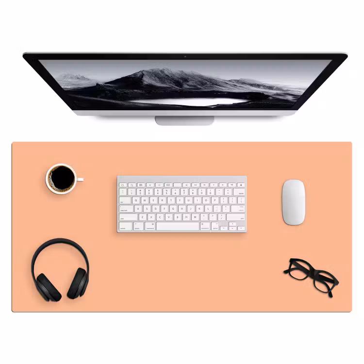 Bureau onderlegger - Abrikoos - Roze - Pastel - Effen - Kleur — 3