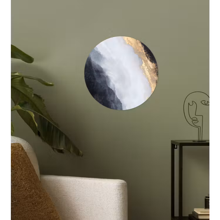 Behangcirkel - Abstract - Verf - Goud - Zwart - Marmer — 3